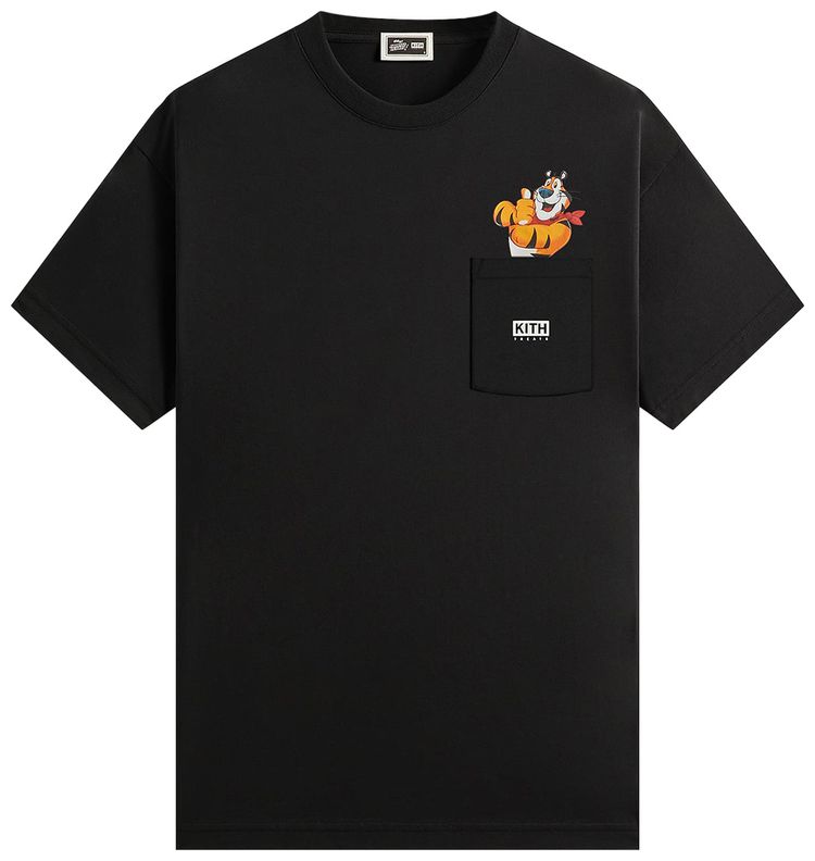 Kith Treats For Kelloggs Frosted Flakes Cereal  Tony The Tiger Tony Signature Tee Black