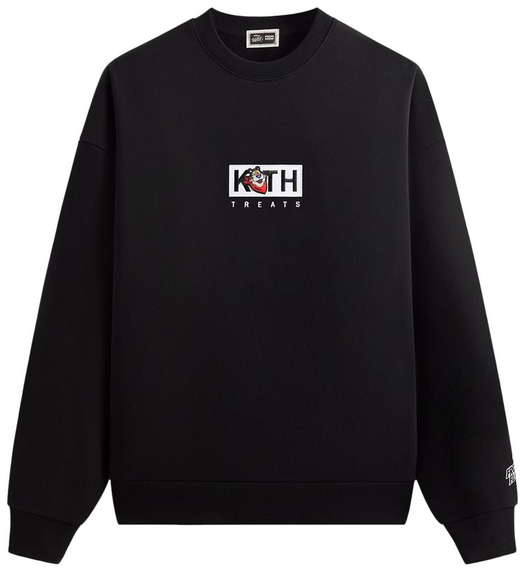 Kith Treats For Kelloggs Frosted Flakes Cereal  Tony The Tiger Classic Logo Nelson Crewneck Black
