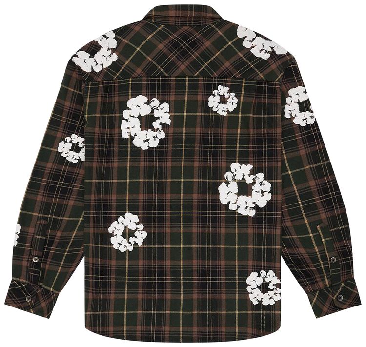 Denim Tears Cotton Wreath Flannel Shirt Plaid Green