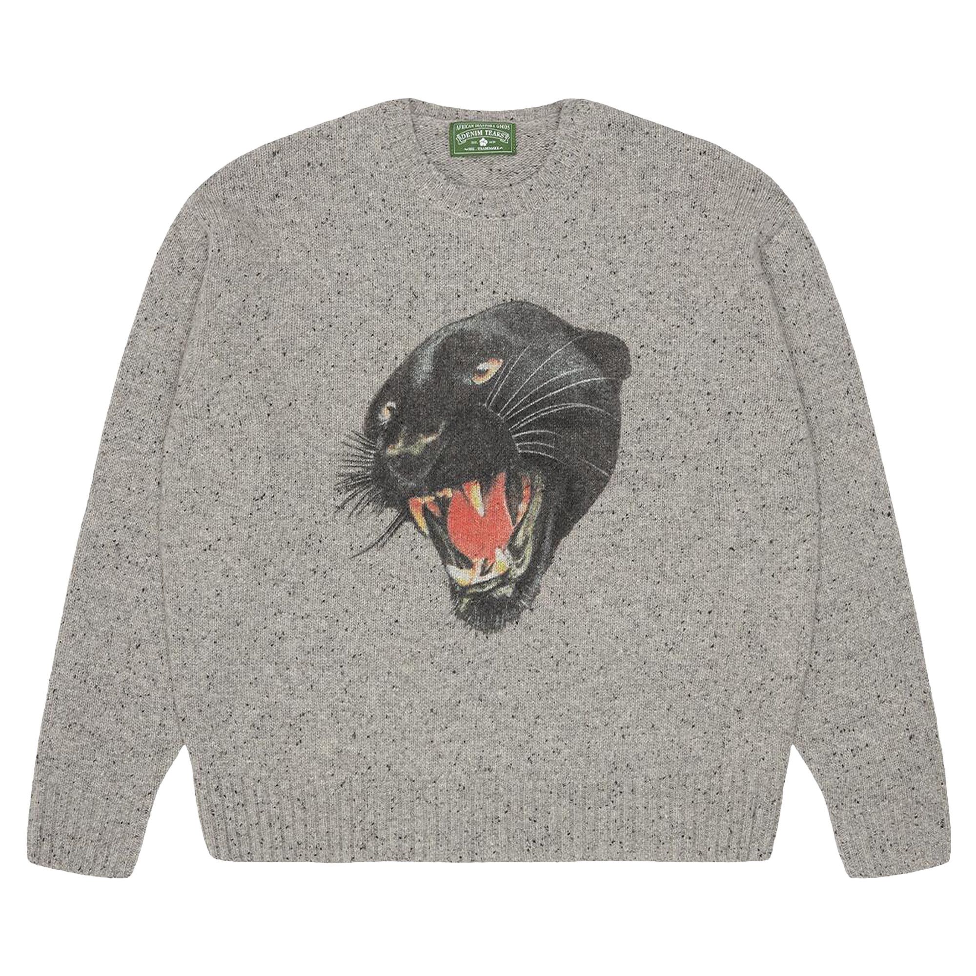 Buy Denim Tears Panther Sweater 'Grey' - FW25TSA11702100 | GOAT