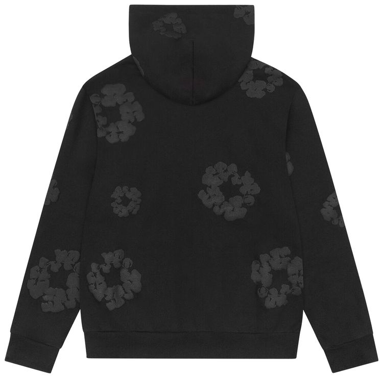 Denim Tears Mono Cotton Wreath Zip Hoodie Black