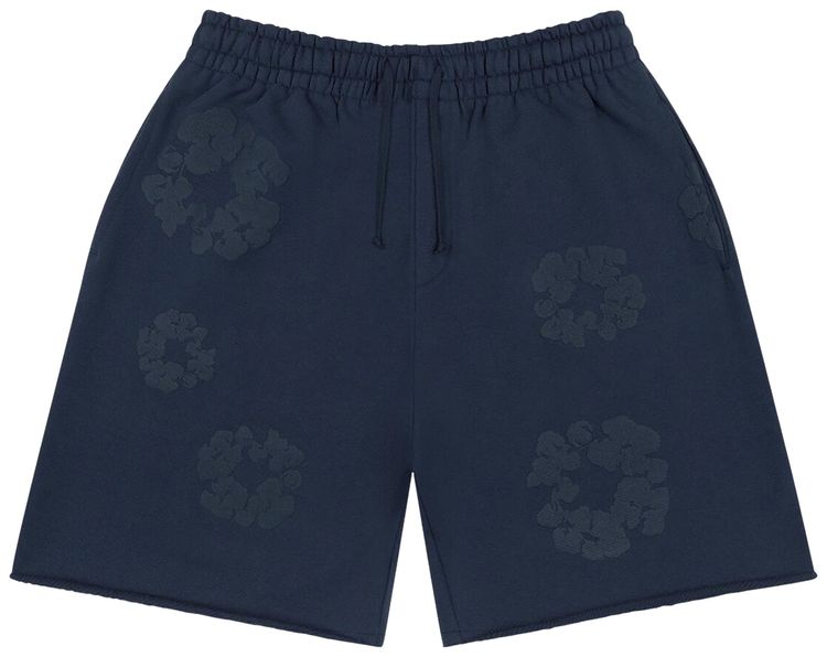 Denim Tears Mono Cotton Wreath Sweatshorts Navy