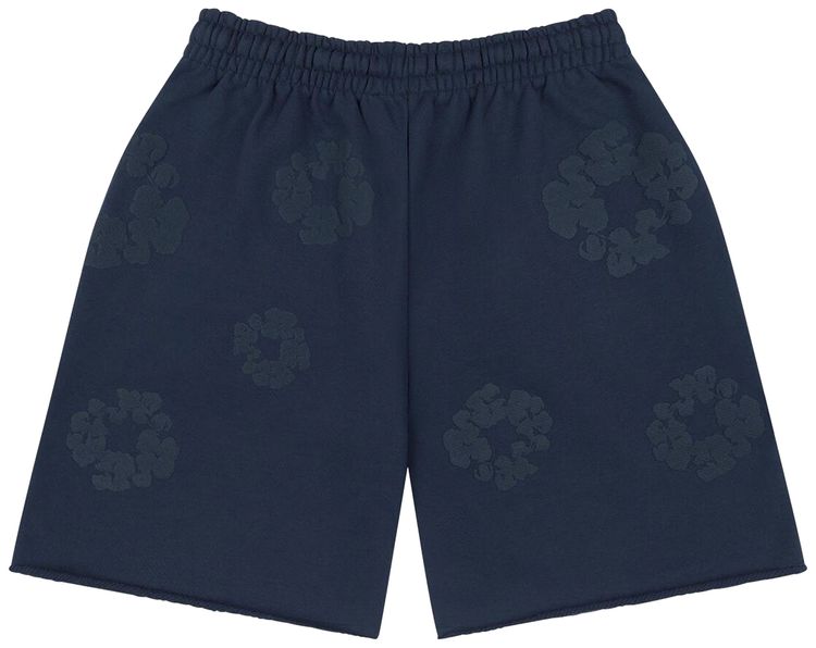 Denim Tears Mono Cotton Wreath Sweatshorts Navy
