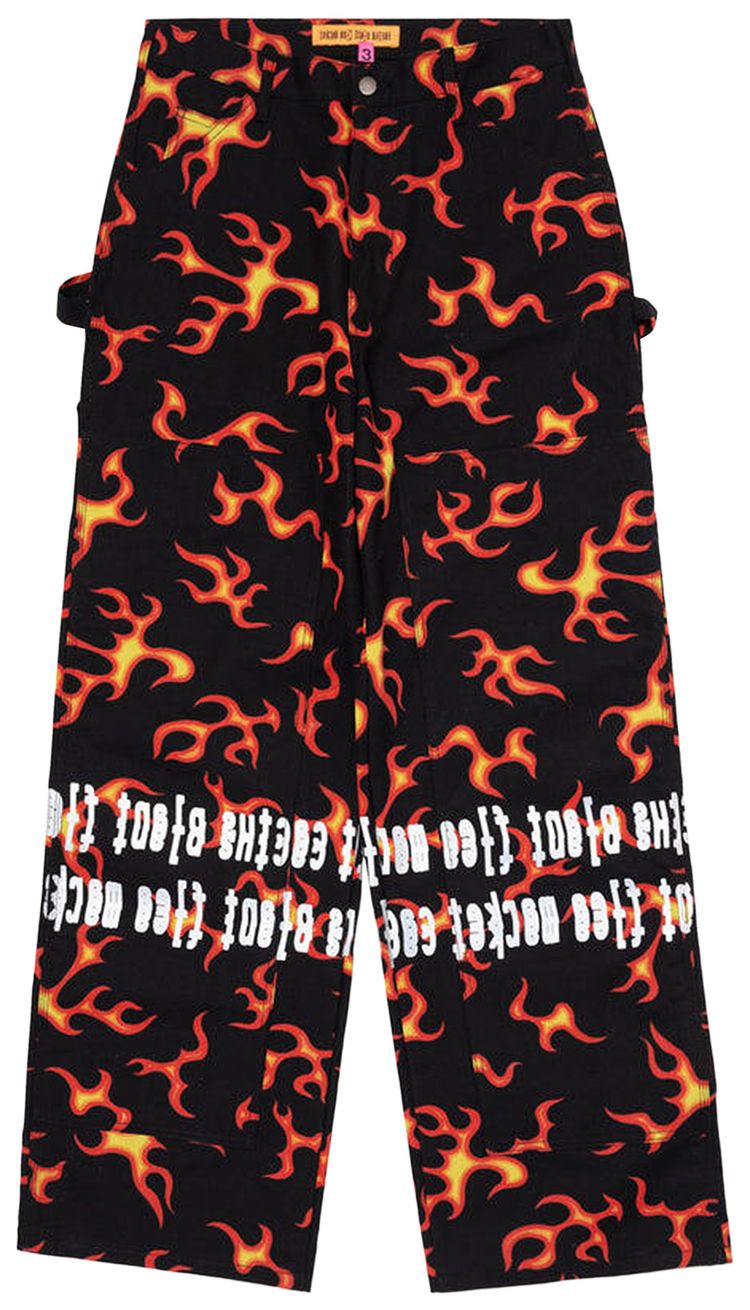 Cactus Plant Flea Market Double Knee Hi Vis Pants Black