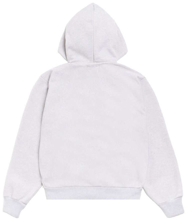 Stussy Patch Zip Knit Hoodie Ash Heather