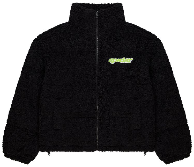 Sp5der Sherpa Puffer Jacket Black