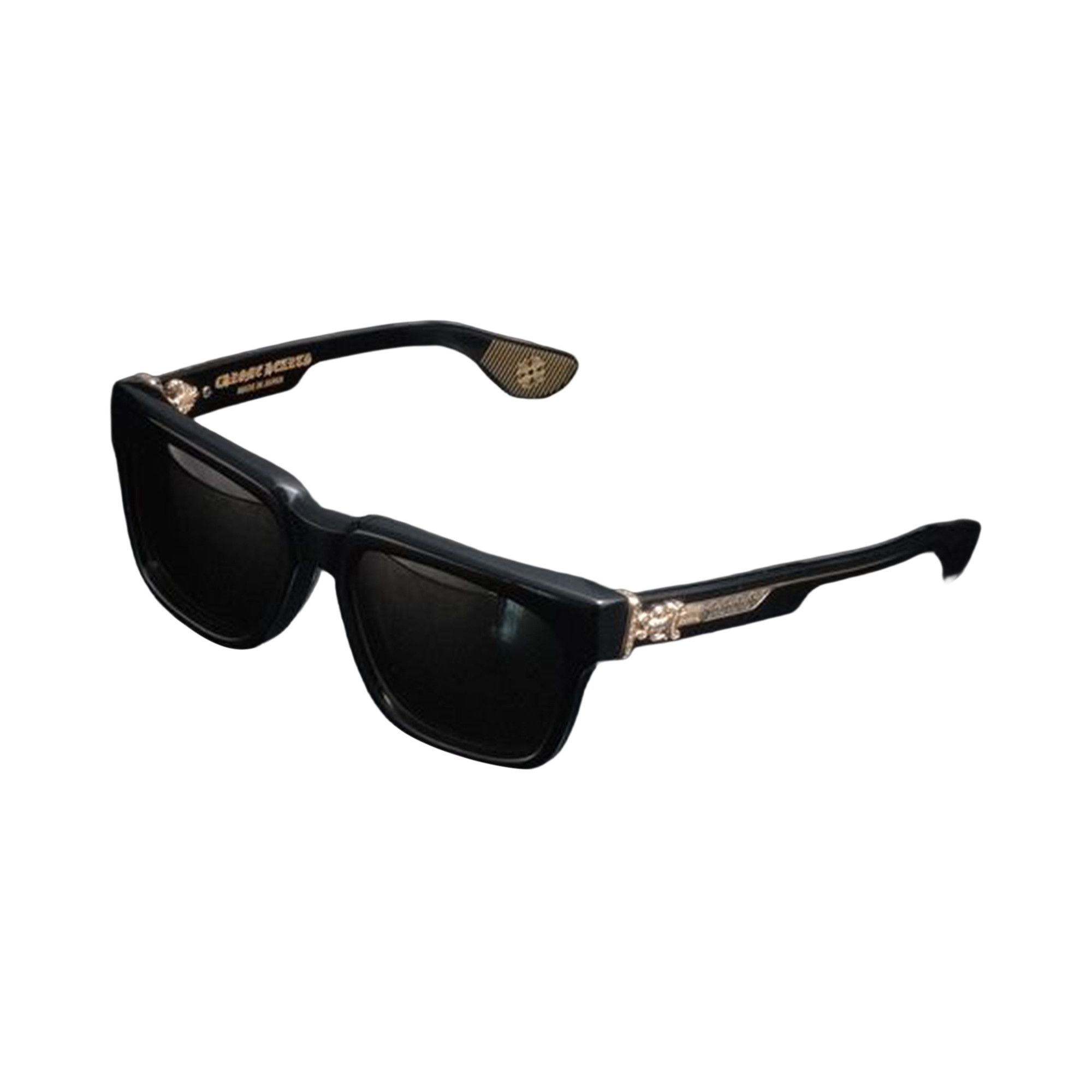 Buy Chrome Hearts Box Officer Sunglasses 'Black/18K Gold Plated