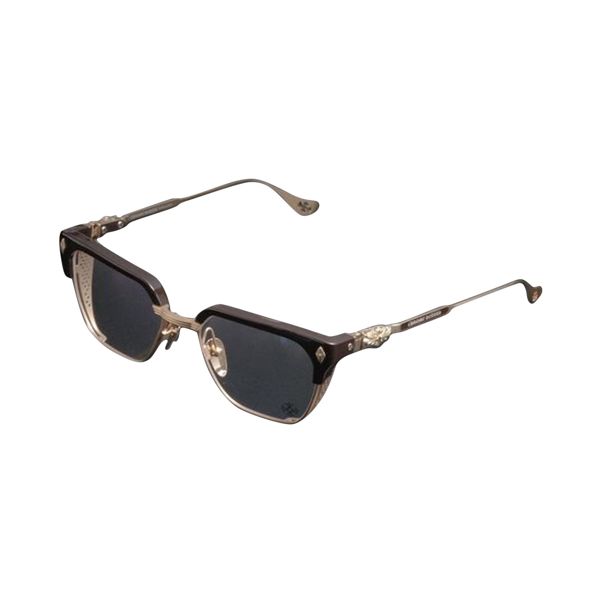 Buy Chrome Hearts Lgma Glasses 'Classic Brown/Matte Gold Plated