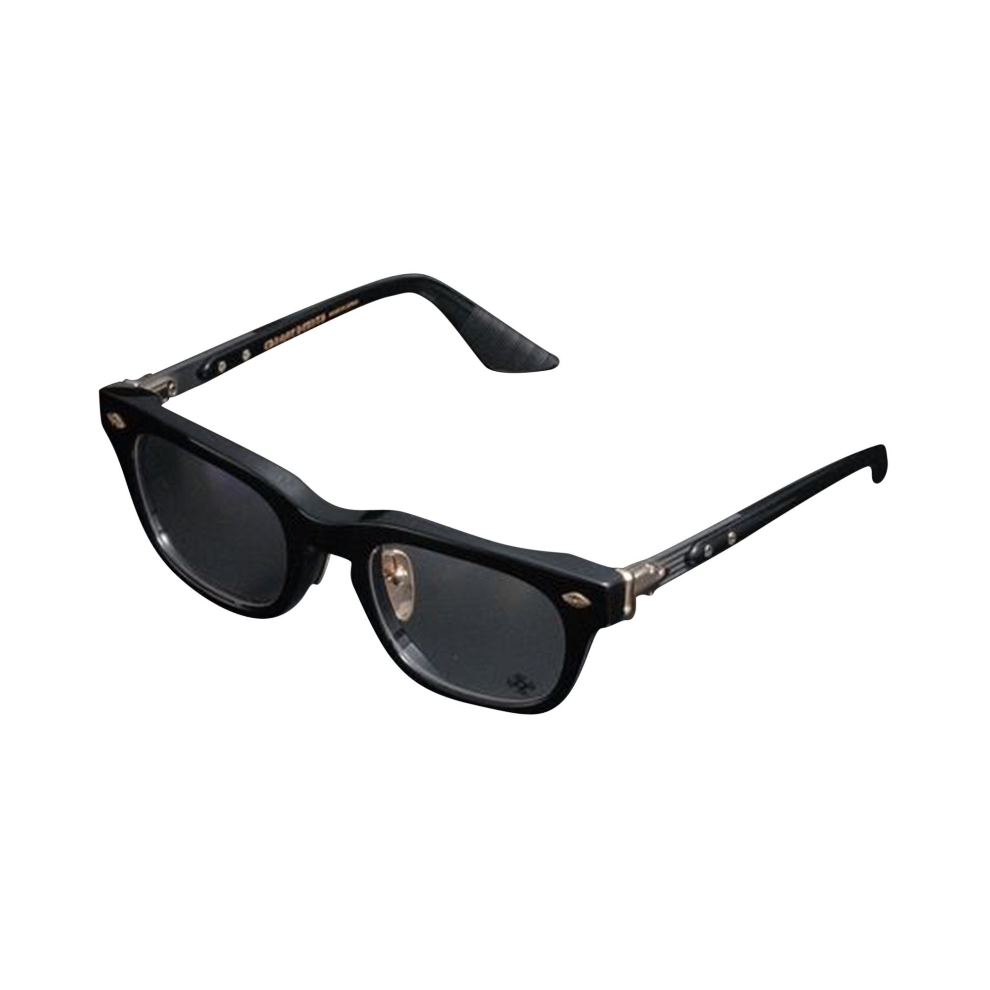 Buy Chrome Hearts Baggins A Glasses 'Black/18K Gold Plated