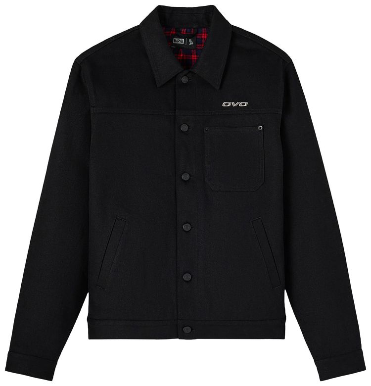 OVO x Marvel Weapon X Denim Trucker Jacket Black Rigid