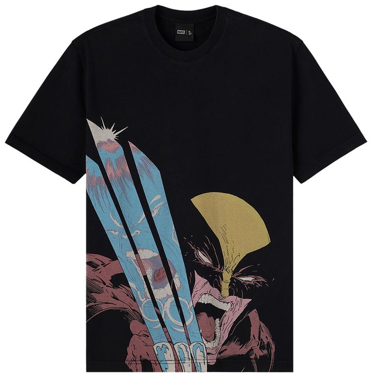 OVO x Marvel Wolverine Masthead Tee Fade Out Black