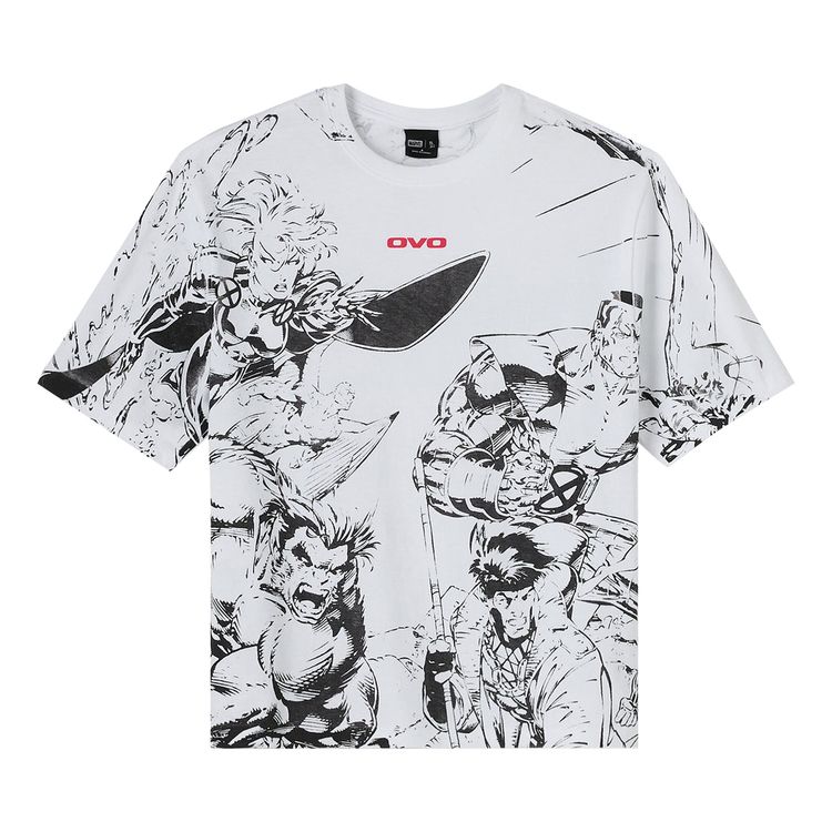 OVO x Marvel X Men Splash Page Tee White