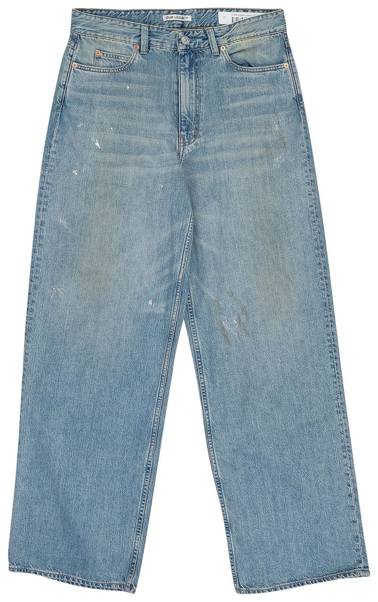 Our Legacy Full Cut Re Painting Straight Jeans Blue