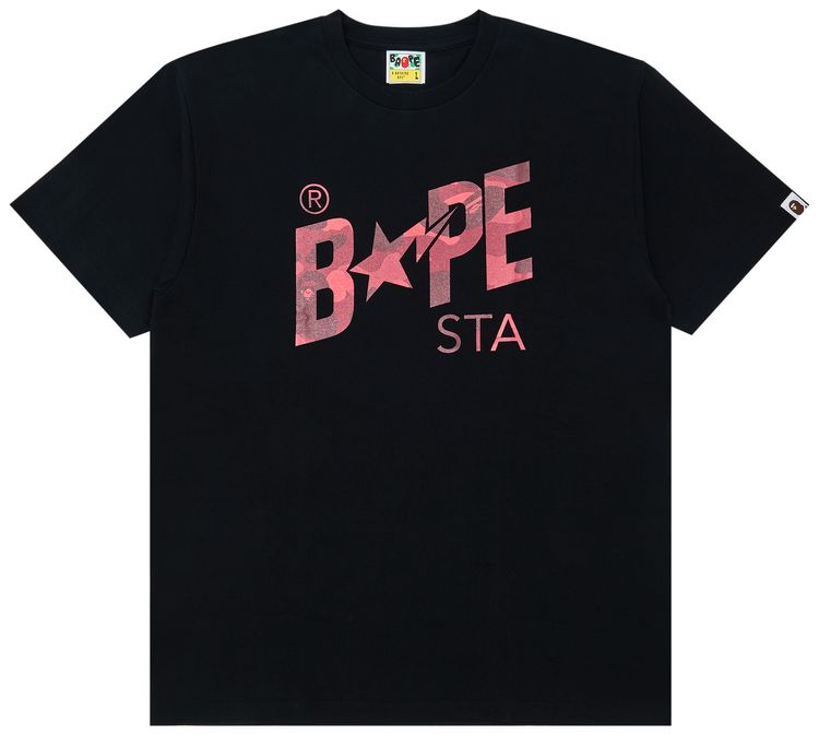BAPE Color Camo Bape Sta Logo Tee Black