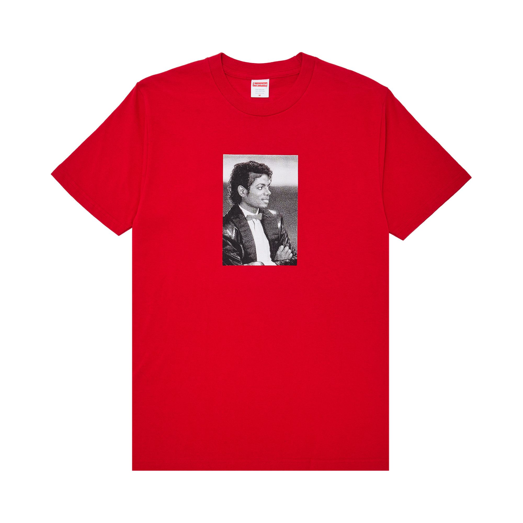 Buy Supreme Michael Jackson Portrait Tee 'Red' - SS17T01101 RED | GOAT