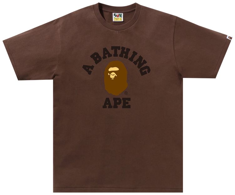 BAPE College Tee Brown