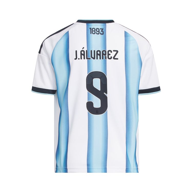 Adidas Argentina 26 Home Alvarez Jersey WhiteIcey Blue