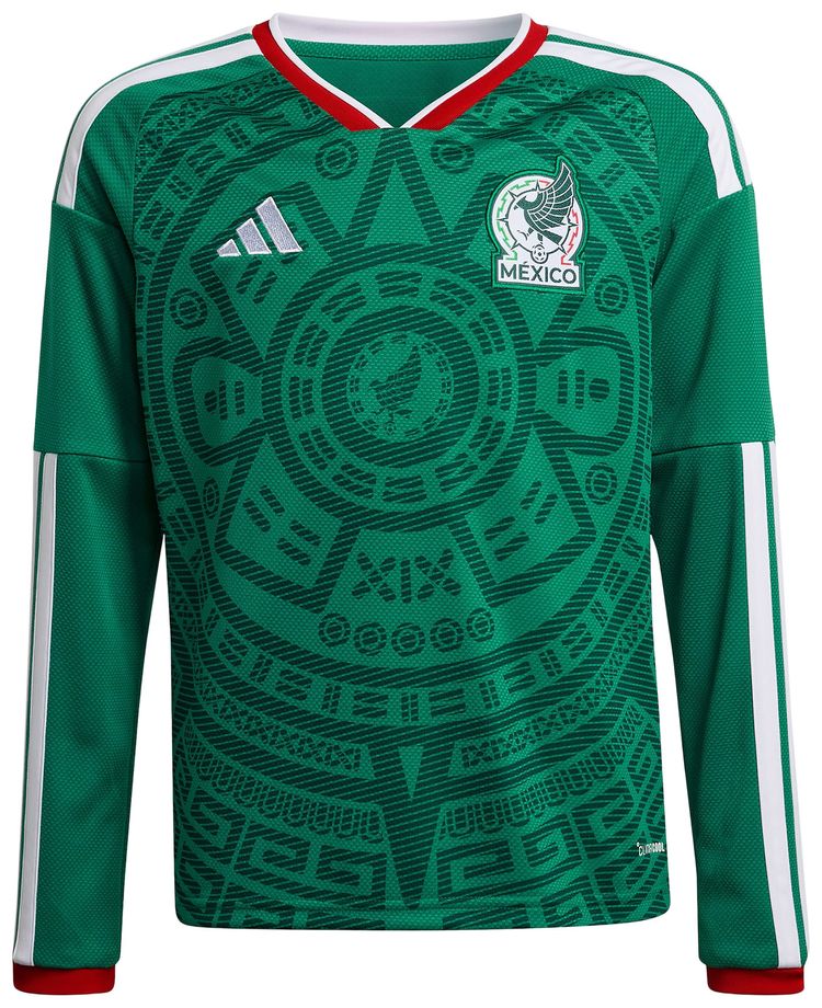 Adidas Mexico 26 Home Long Sleeve Jersey Bold Green