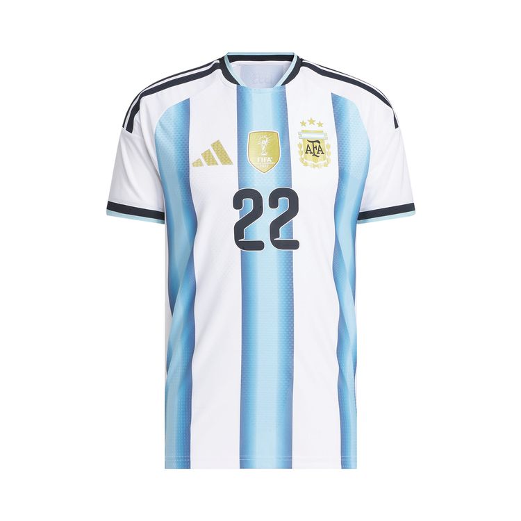 Adidas Argentina 26 Home Martinez Authentic Jersey WhiteIcey Blue