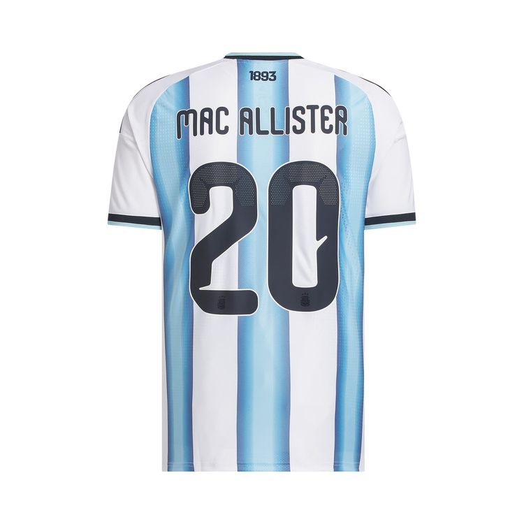 Adidas Argentina 26 Home Mac Allister Authentic Jersey White  Icey Blue  Soccr Arq Sax