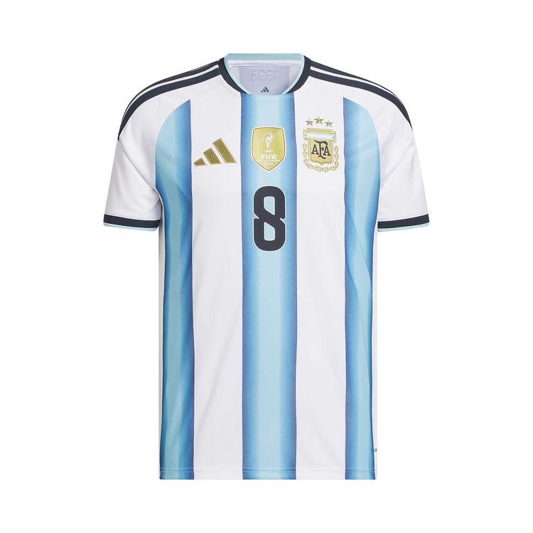 Adidas Argentina 26 Home Fernandez Jersey WhiteIcey Blue