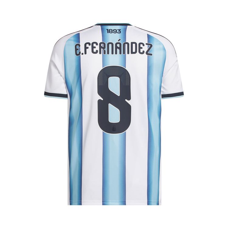 Adidas Argentina 26 Home Fernandez Jersey WhiteIcey Blue