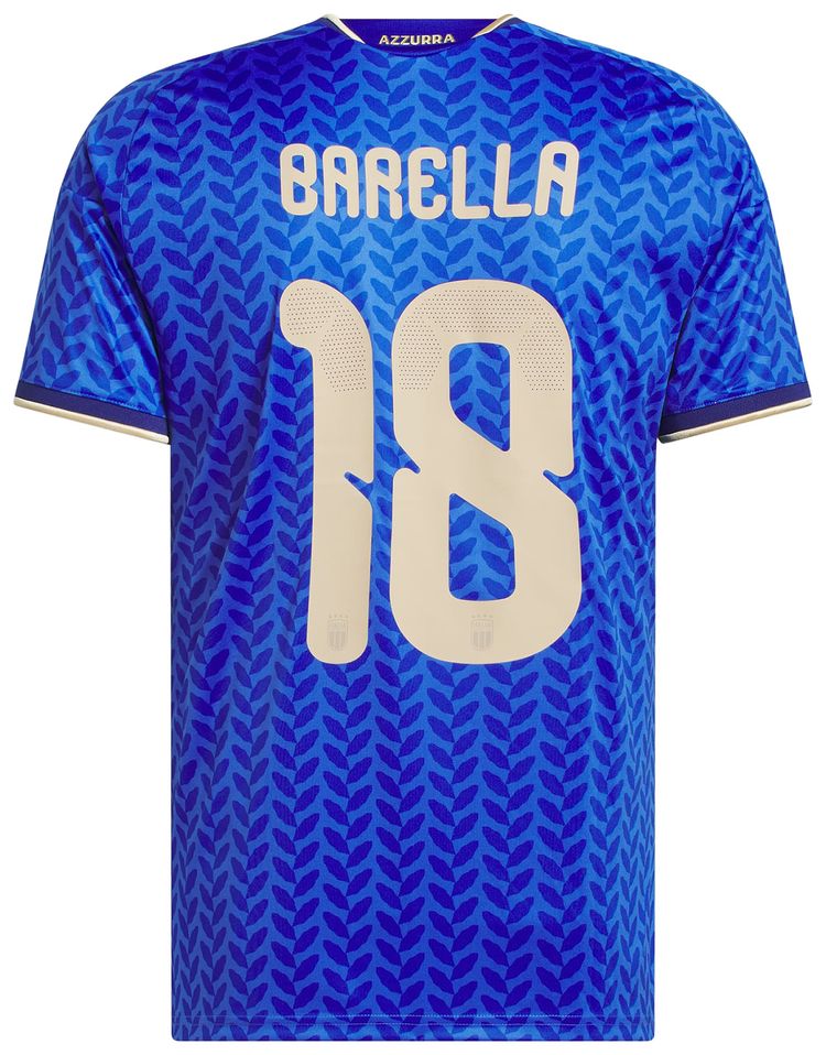 Adidas Italy 26 Home Barella Jersey Bold Blue