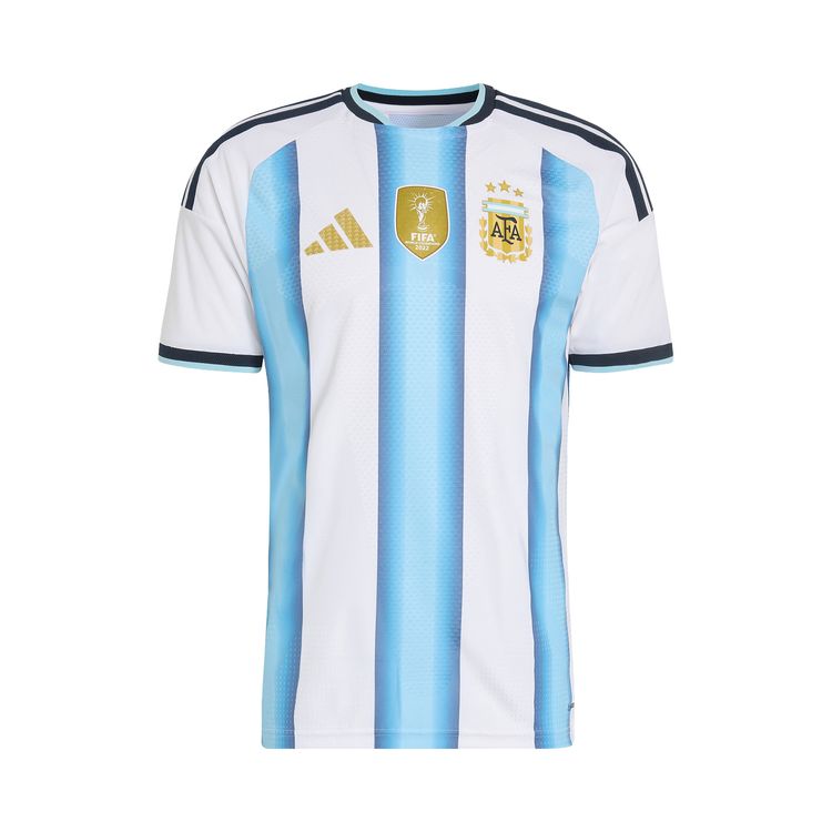 Adidas Argentina 26 Home Authentic Jersey WhiteIcey BlueLight Blue