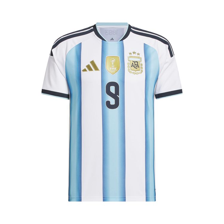 Adidas Argentina 26 Home Alvarez Jersey WhiteIcey Blue