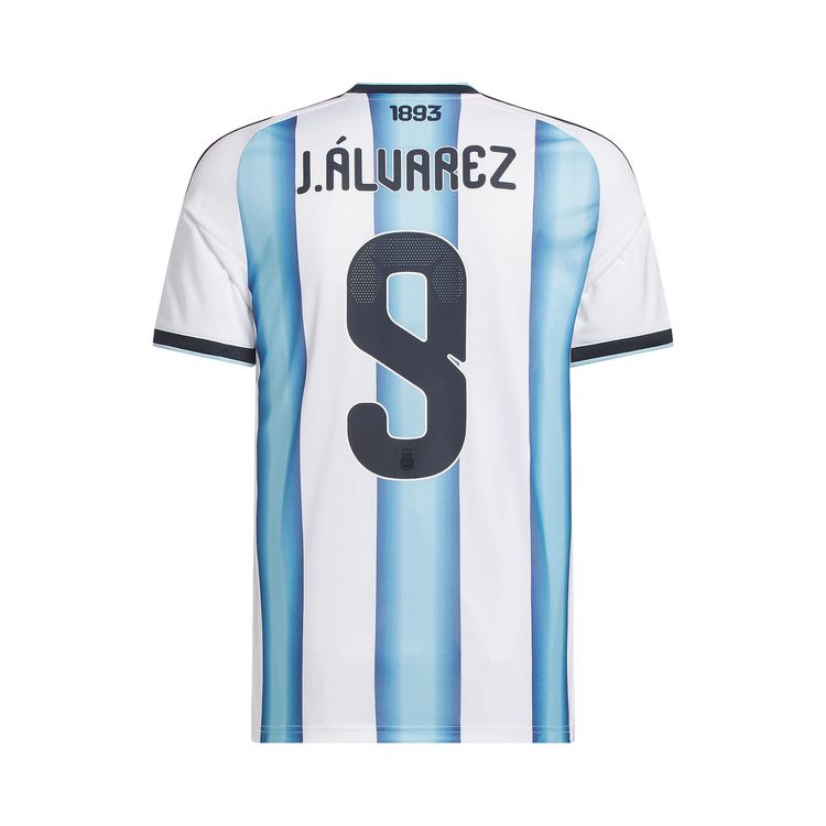 Adidas Argentina 26 Home Alvarez Jersey WhiteIcey Blue
