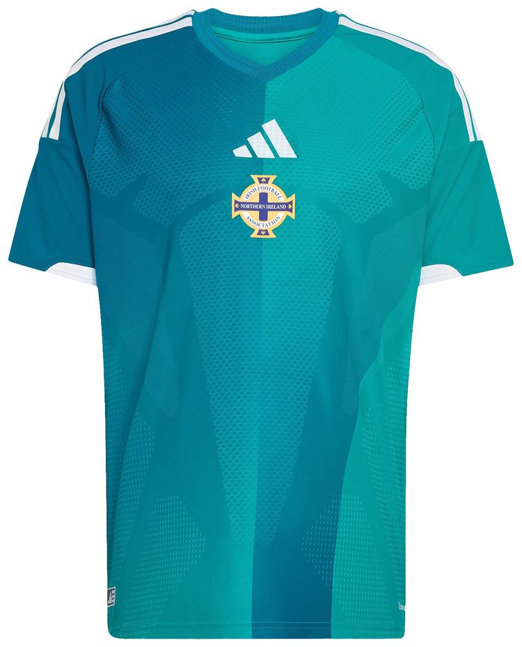 Adidas Northern Ireland 26 Home Authentic Jersey Glory GreenWhite
