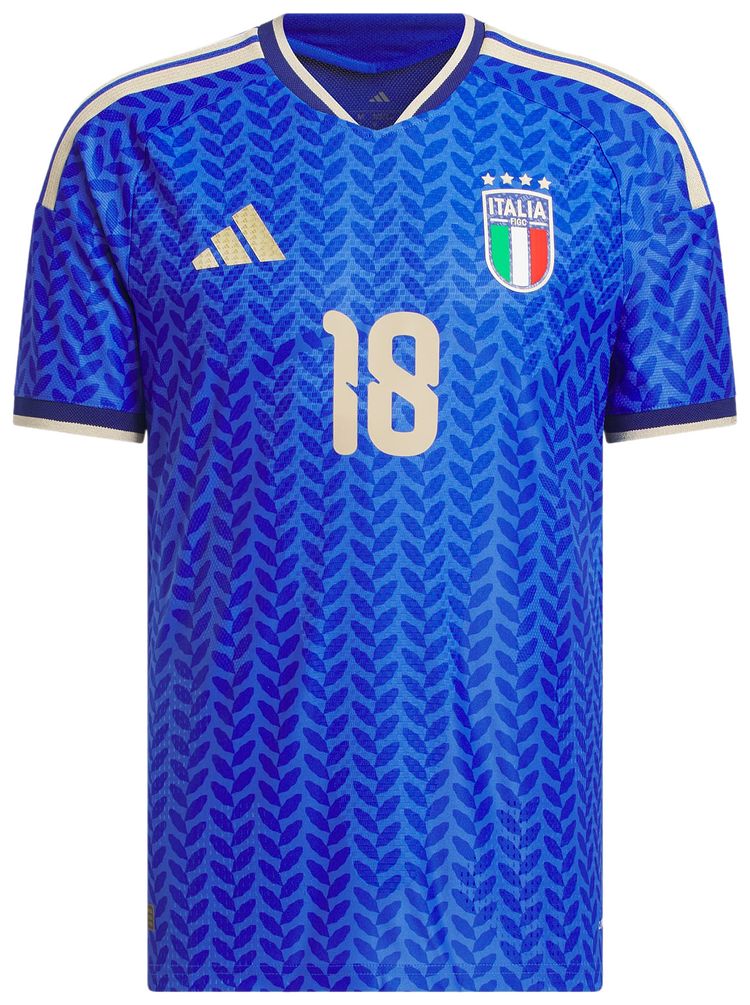Adidas Italy 26 Home Barella Authentic Jersey Bold Blue