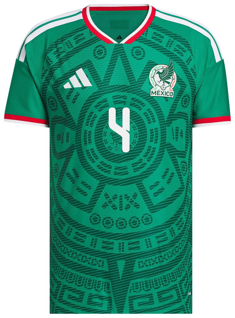 Adidas Mexico 26 Home Alvarez Authentic Jersey Bold Green