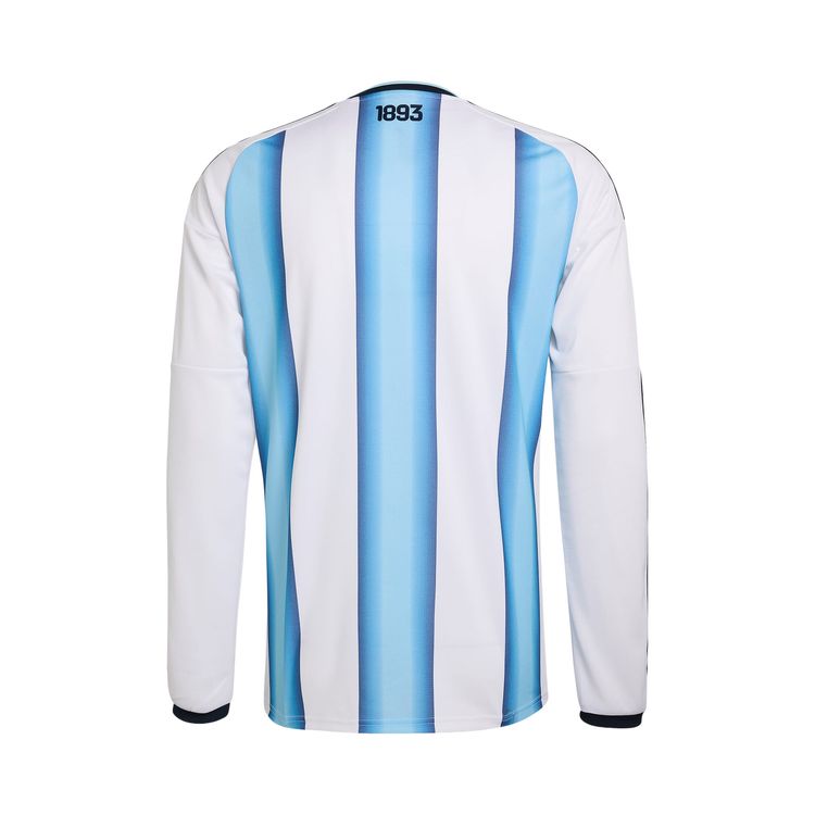 Adidas Argentina 26 Home Long Sleeve Jersey WhiteIcey BlueLight Blue