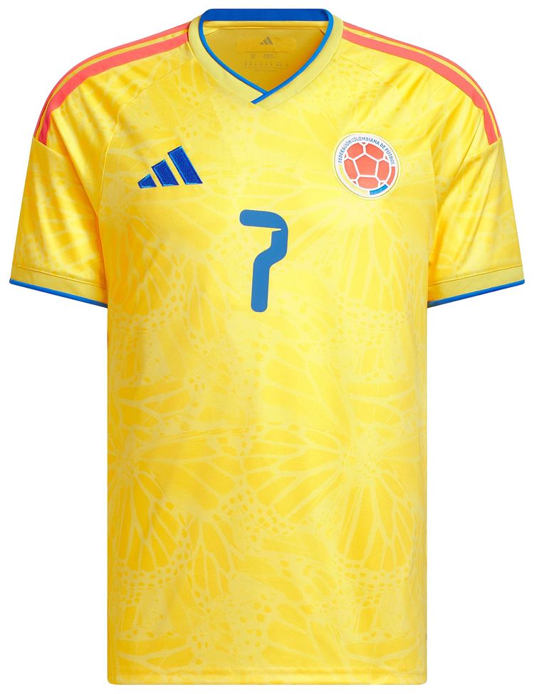 Adidas Colombia 26 Home Diaz Jersey Impact Yellow