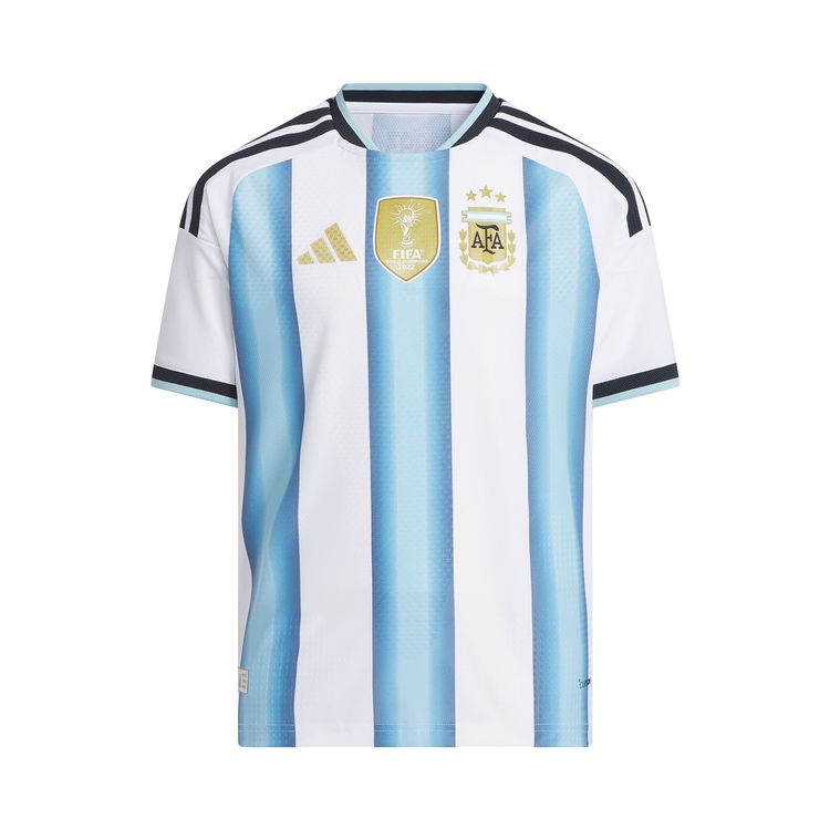 Adidas Argentina 26 Home Authentic Jersey WhiteIcey BlueLight Blue