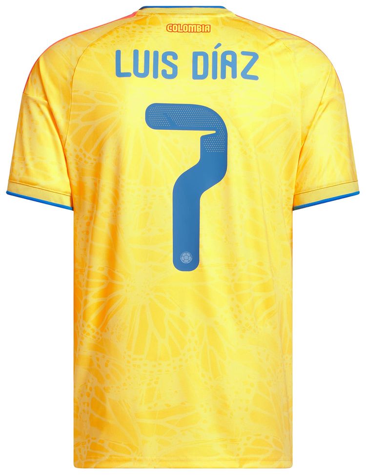 Adidas Colombia 26 Home Diaz Jersey Impact Yellow