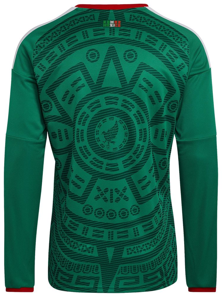 Adidas Mexico 26 Home Long Sleeve Jersey Bold Green