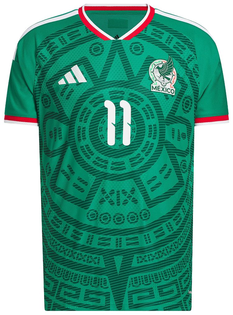 Adidas Mexico 26 Home Gimenez Authentic Jersey Bold Green