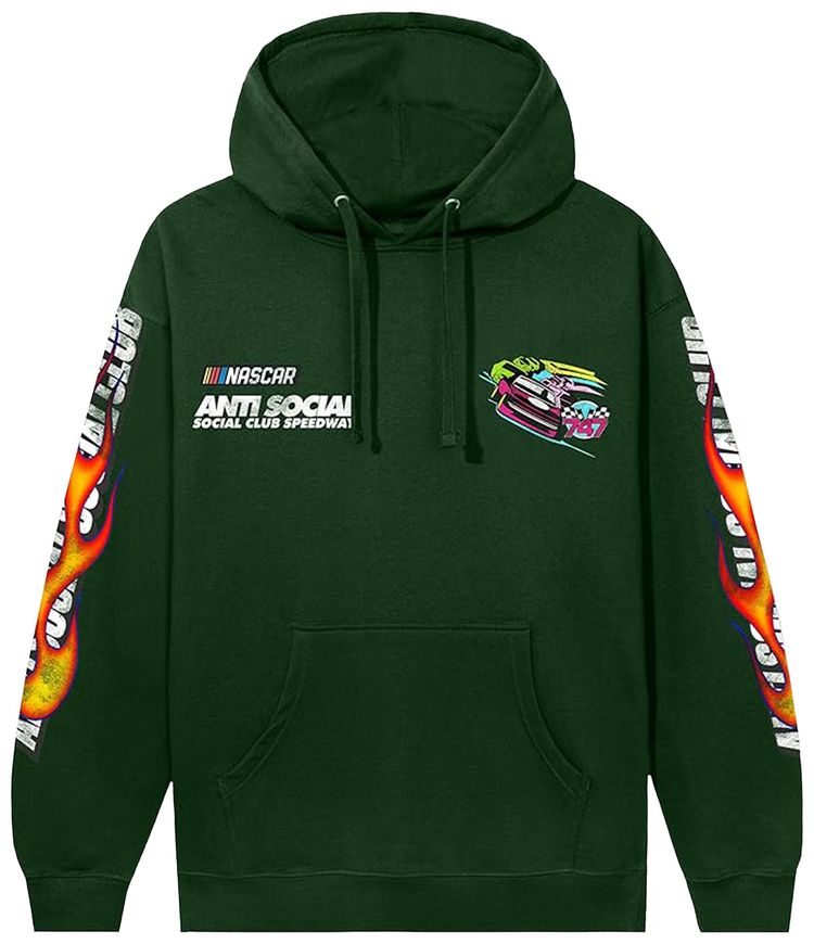 Anti Social Social Club x Nascar Daytona Hoodie Green