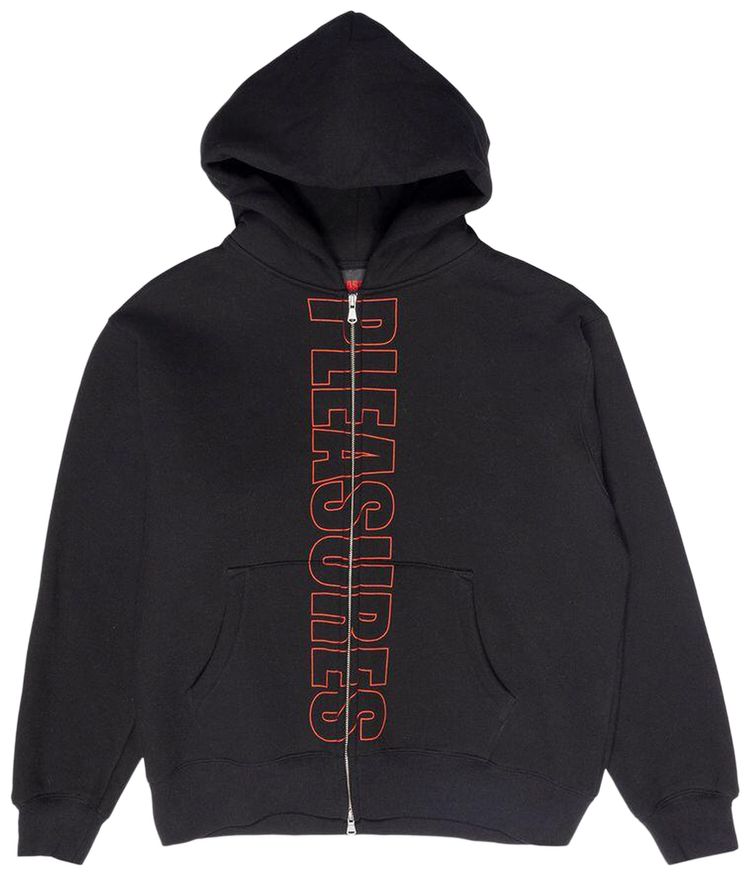 Pleasures Impact Zip Hoodie Black