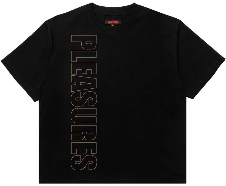 Pleasures Outline Heavyweight T Shirt Black