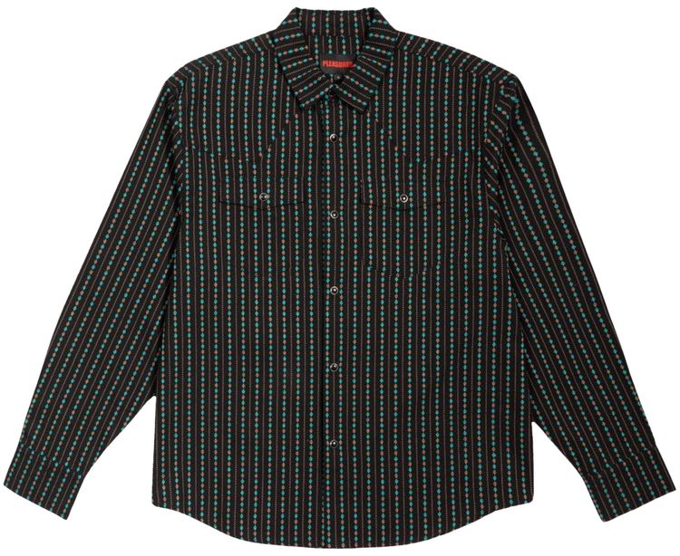 Pleasures Tribute Western Button Up Black