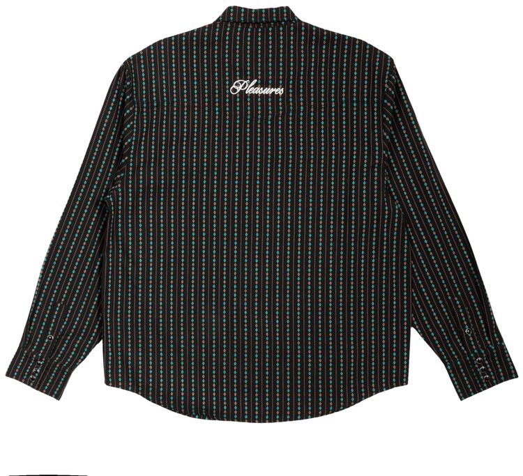 Pleasures Tribute Western Button Up Black