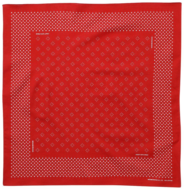 Neighborhood Dot Pattern Bandana Red