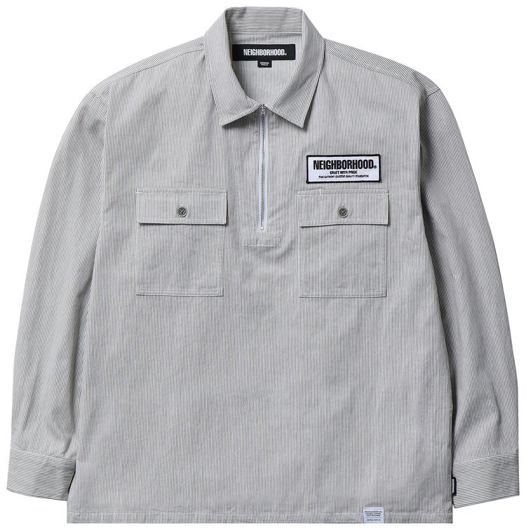 Neighborhood Classic Work Long Sleeve Pullover Shirt Beige