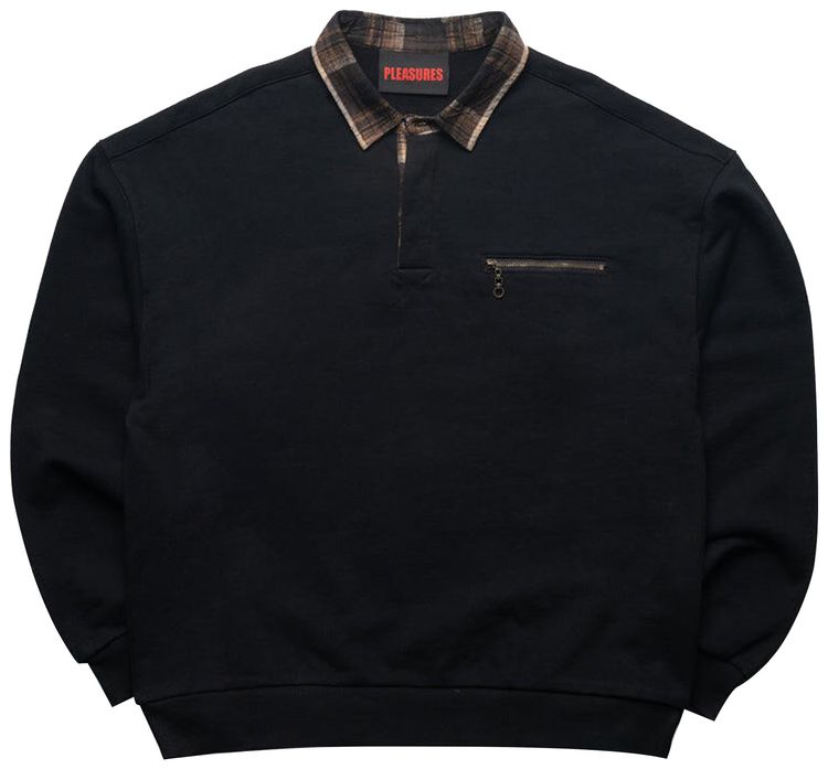 Pleasures Town Polo Sweatshirt Black