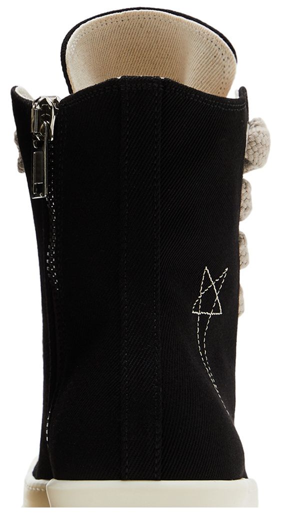 Rick Owens DRKSHDW Jumbo Laced High Black Milk