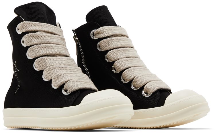 Rick Owens DRKSHDW Jumbo Laced High Black Milk