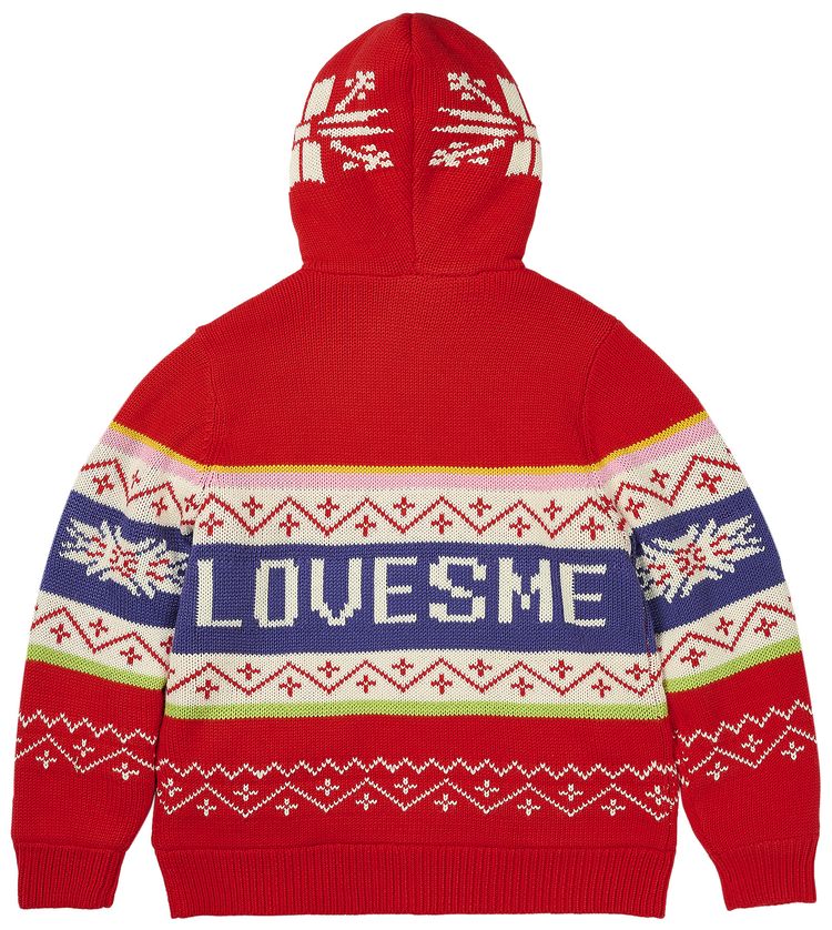 Palace Palace Loves Me Hooded Knit Red